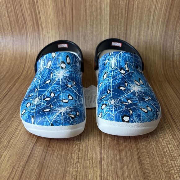Crocs Spider-Man Bistro Clog Discontinued Slip Resistant Blue Graphic Men 9 W11 - Picture 5 of 9